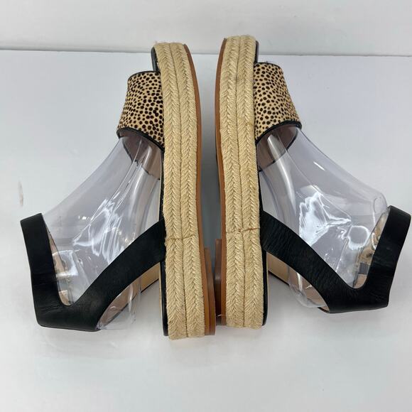 Vince Camuto Kathalia Cow Hair Leopard Platform Espadrille Sandals Women's 8.5 - Picture 6 of 8